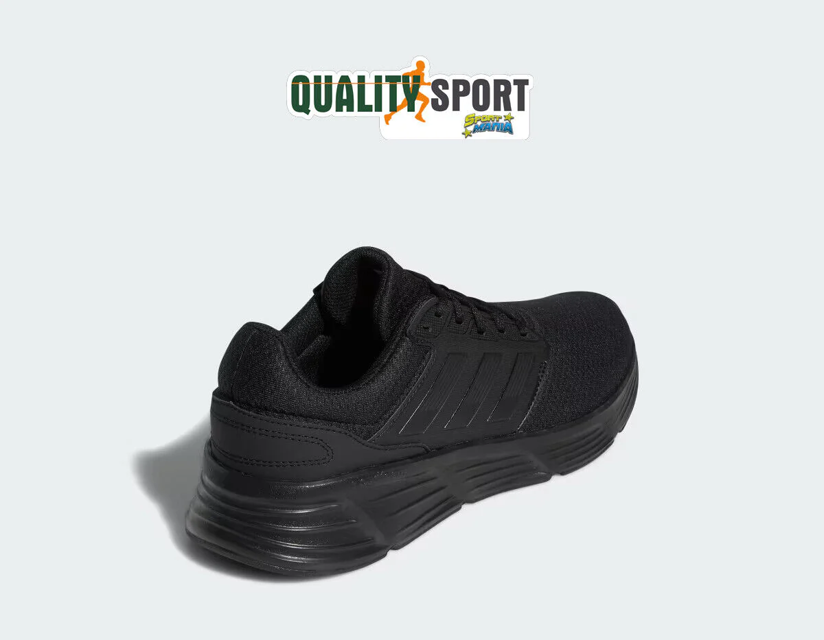 Adidas Galaxy 6 Nero Scarpe Uomo Sportive Running Palestra GW4138 - immagine 6